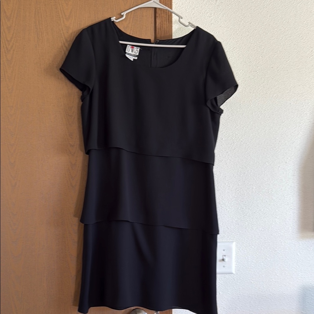 Chic Black Layered Mini Dress
